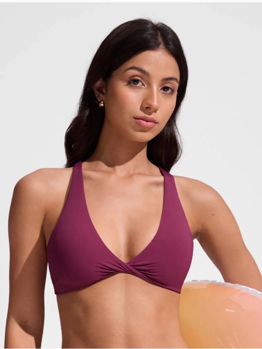 CRZ YOGA Twist Front Bikini Top - fuschia